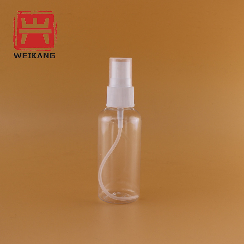 50ml Pet Clear Empty Alcohol Packaging Liquid Mist Plastic Spray Bottle