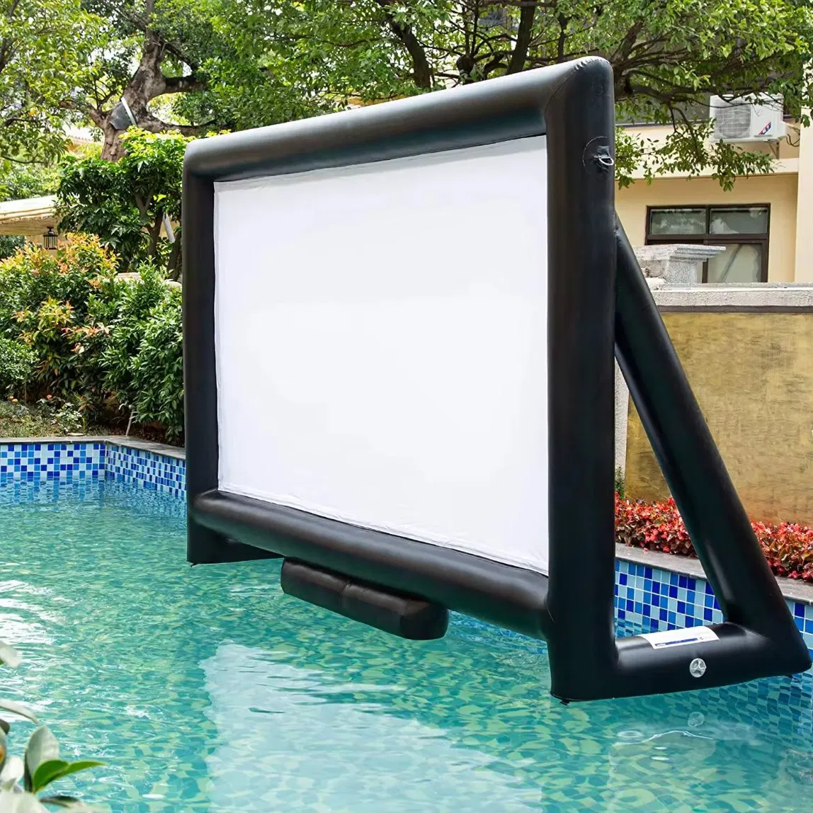 wholesale 20/30ft Huge Inflatable Movie Screen Blow Up Projector Screen Outdoor for TV & Movies Seamless Portable with blower