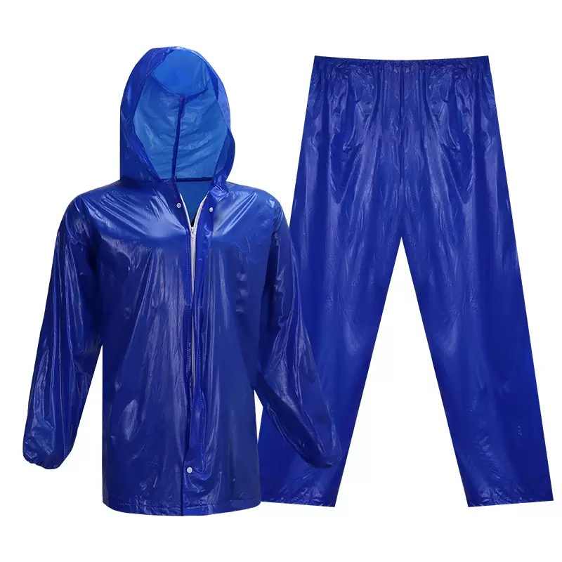 Blue Disposable Outdoor Riding Split Rain Coat Waterproof Motorcycle Suit
