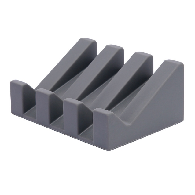 Silicone Soap Dish, Creative Bathroom Silicone Sloped Drainage Rack, Soap Holder