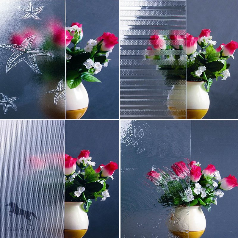 3-8mm Figured Rolled Glass