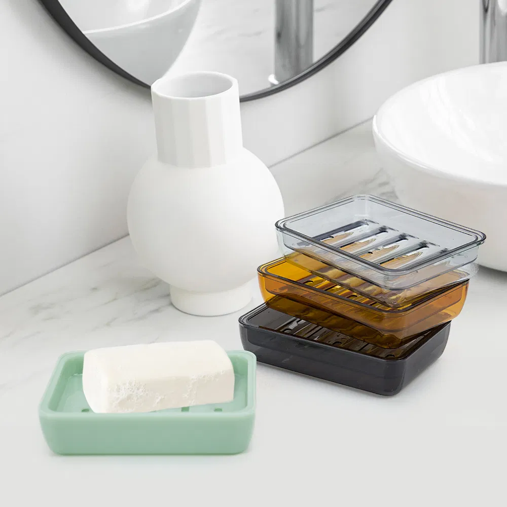 Bathroom Travel Soap Tray Box Portable Plastic Soap Dish