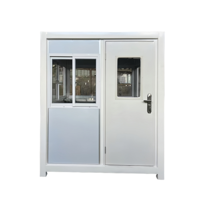 New Outdoor Steel Structure Portable Mobile Sandwich Panel Security Guard Booth for Construction Site Sentry Kiosk House