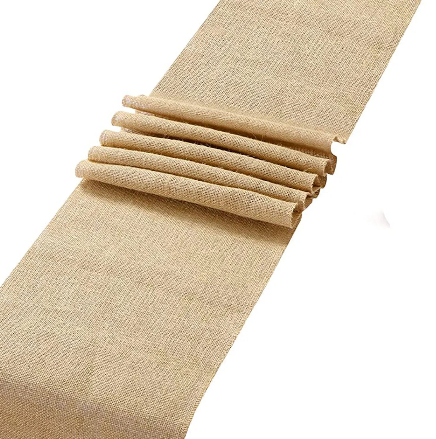 12X72 Inch Finished Edge Natural Fiber Jute Table Cloth