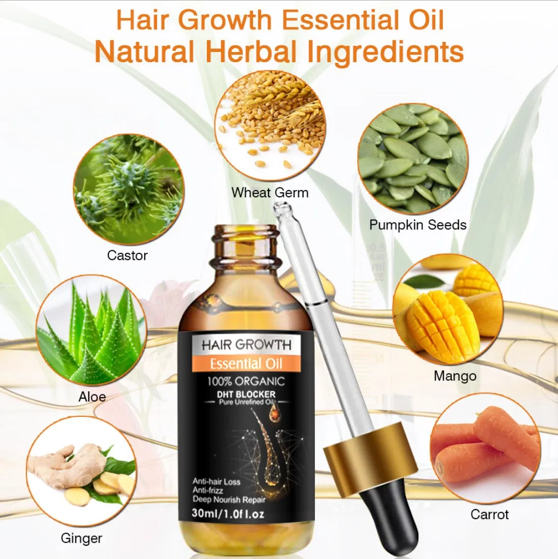 Deep Nourish Repaire Anti Hair Loss& Anti Frizz Hair Growth Oil 30ml