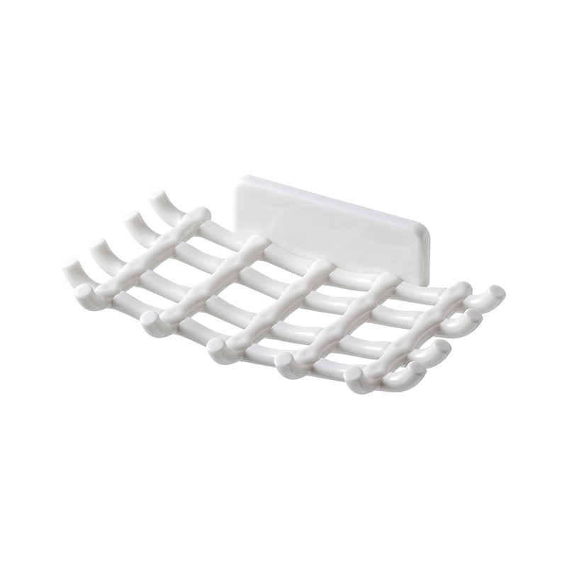 Grid Soap Rack Wall Mounted Non Perforated Soap Rack Bathroom Soap Box