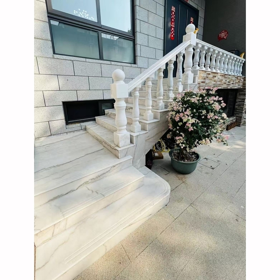 Custom High Quality Natural Cut Marble Stone Slab with Bookmatch Veining Pattern