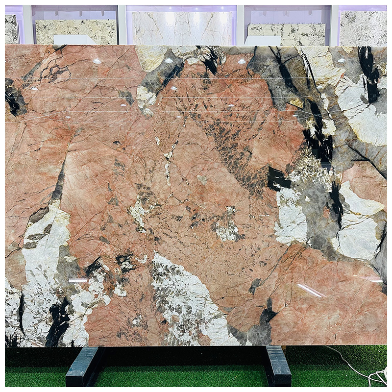 Indian Rose Pink Patagonia Quartzite Backlit Slabs for Tiles and Countertops