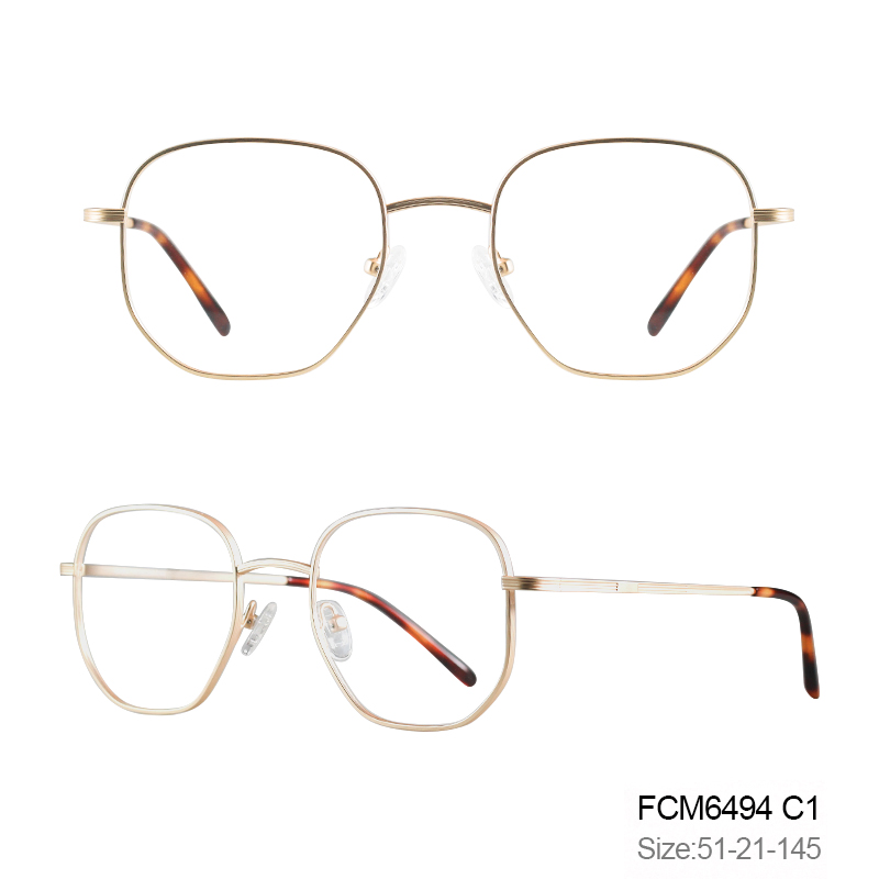 New Promotional Price Trendy Polygon Square Circle Unisex Metal Optical Frame Supplier