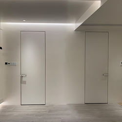 White Color Invisible Wood Door Frameless Consealed Hidden Wooden Secret Doors for House, Villa