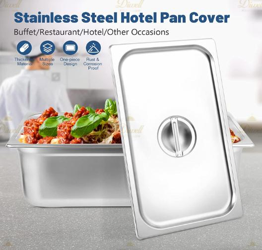 Diwell Standard Design Food Warmer 1/1 Gn Pan Lid Storage Container Cover for Hotel Restaurant
