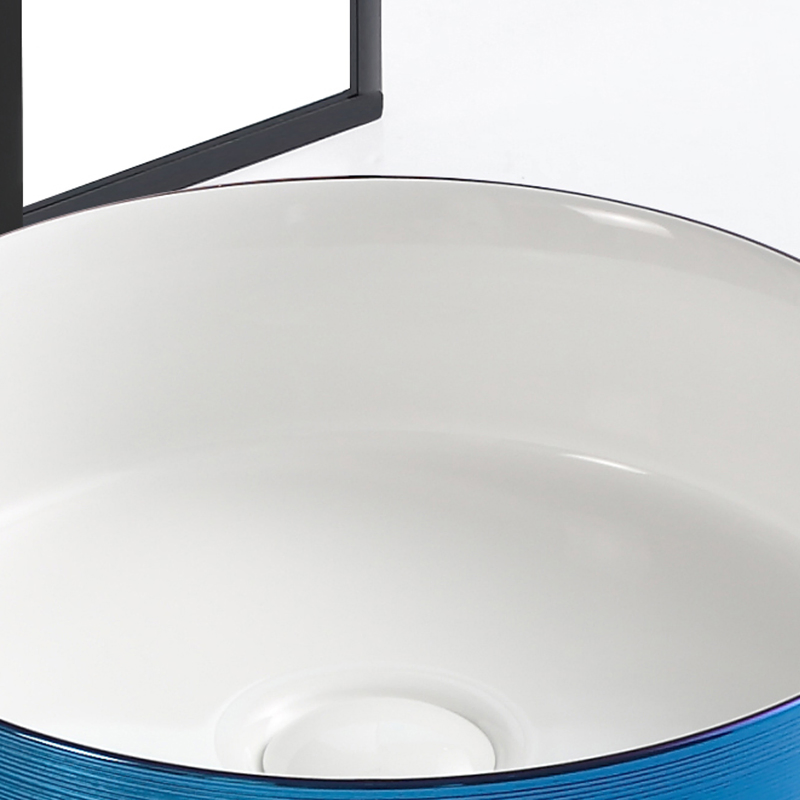 Lavabo White Porcelain Ceramic Vessel Vanity Sink Art Basin Electroplate Wash Basin 021lslb