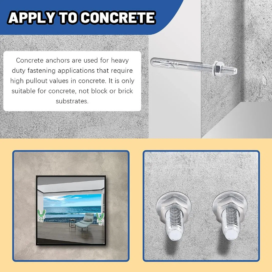 Анкерный болт M10x80 с клином, оцинкованный