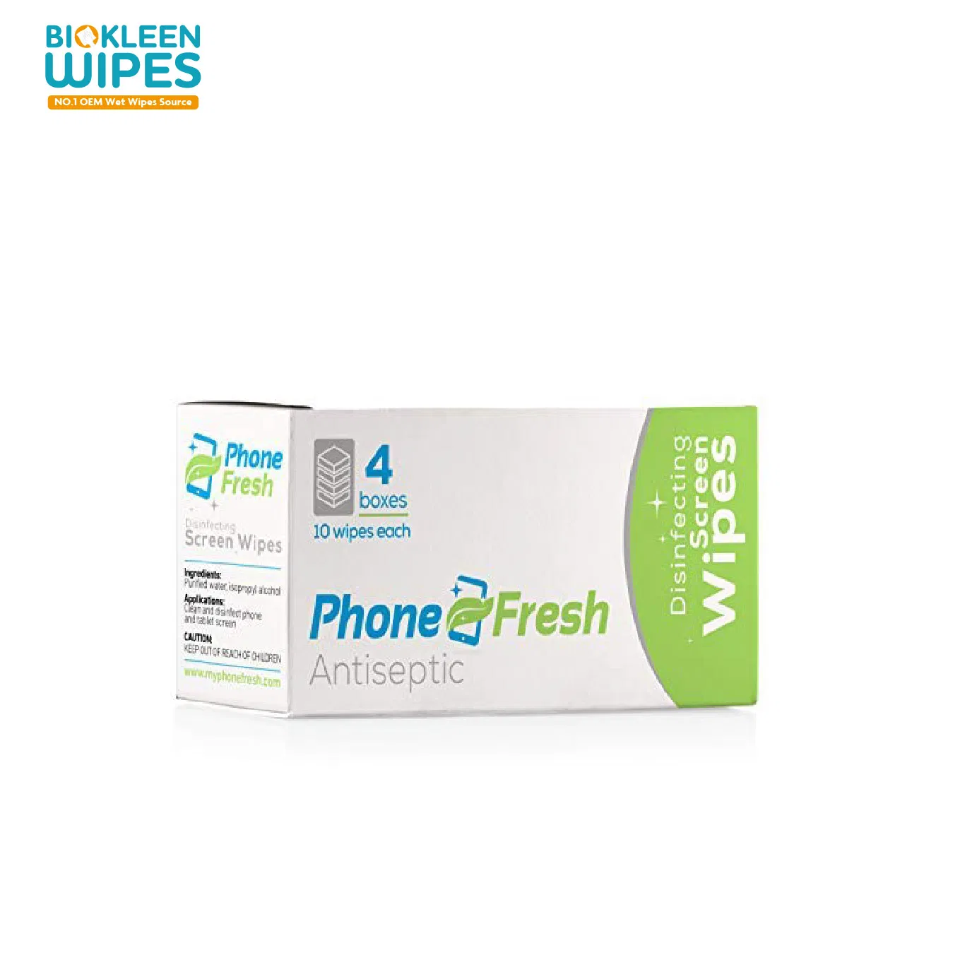 Biokleen 200 Pack Single Pack Disposable Lens Wipes Non-Woven Fabric Phone Cleaning Wipes Pre-Moistened Lens Cleaning Wipes