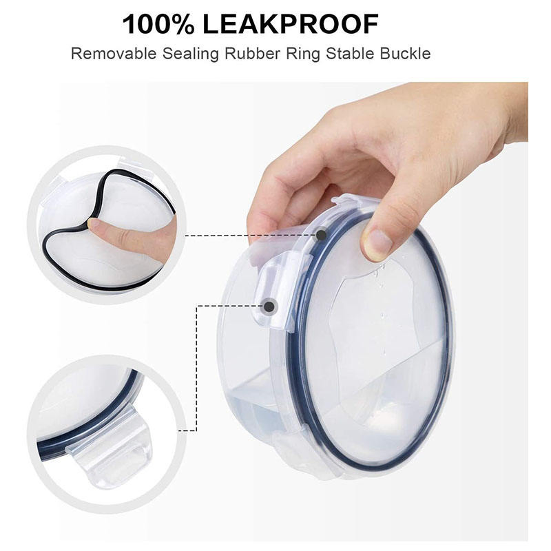 24 PCS BPA-Free Strong Lid Sealed Box Set Plastic Lunch Storage Container Transparent Kitchen Food Kitchen Organizers