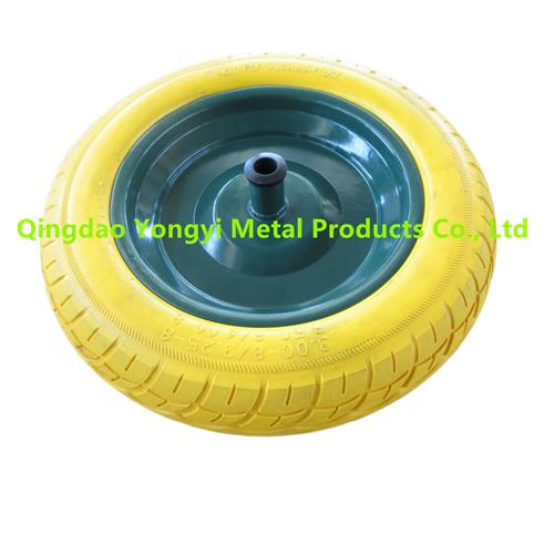 Solid Rubber Polyurethane Foaming Flat Free PU Foam Trolley Wheelbarrow Wheels