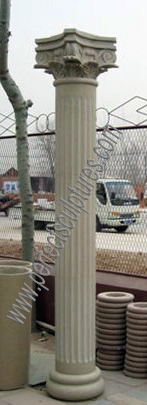 Custom White Marble Column Home Decor Stone Column (QCM035)