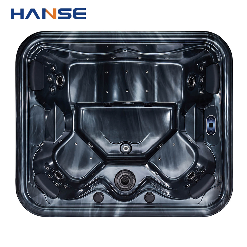 Hotel Villa Garden Outdoor 4 Person Hot Tub with Massage Jets Hydro SPA Hot Tub