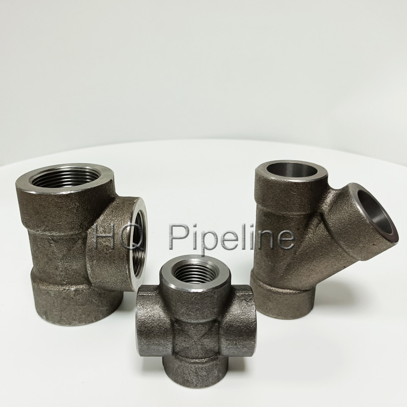 ANSI ASME B16.11 High Pressure Tee Lateral Teel Carbon Steel Forged Pipe Fittings