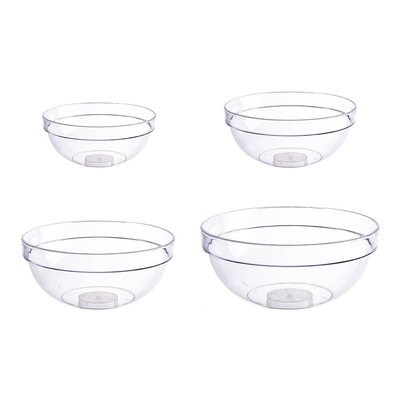 Plastic Food Grade Clear Round Party Fruit Salad Bowl Kitchen Mixing Bowls