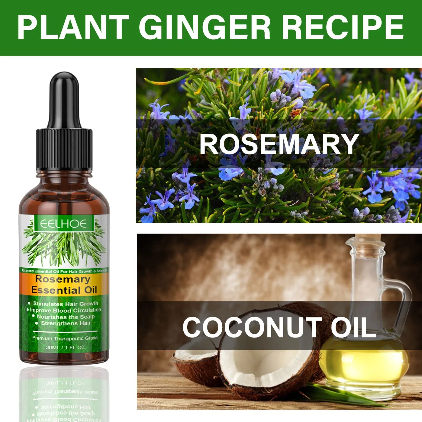Hair Growth Plant Essential Oil Organic Serum Hair Growth Oil for Men Women