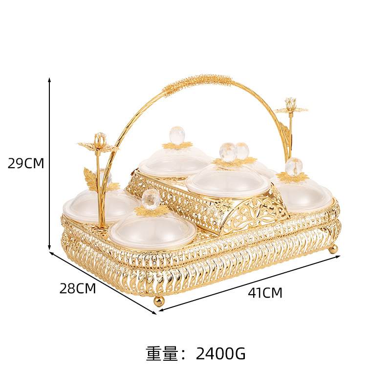 Kitchenware Golden Nordic Fruit Storage for Home Living Room Tray