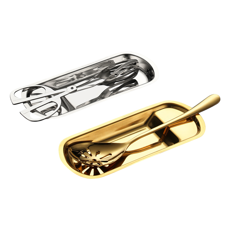 High Quality Stainless Steel Rectangular Spoon Ladles Holder Tableware Rests