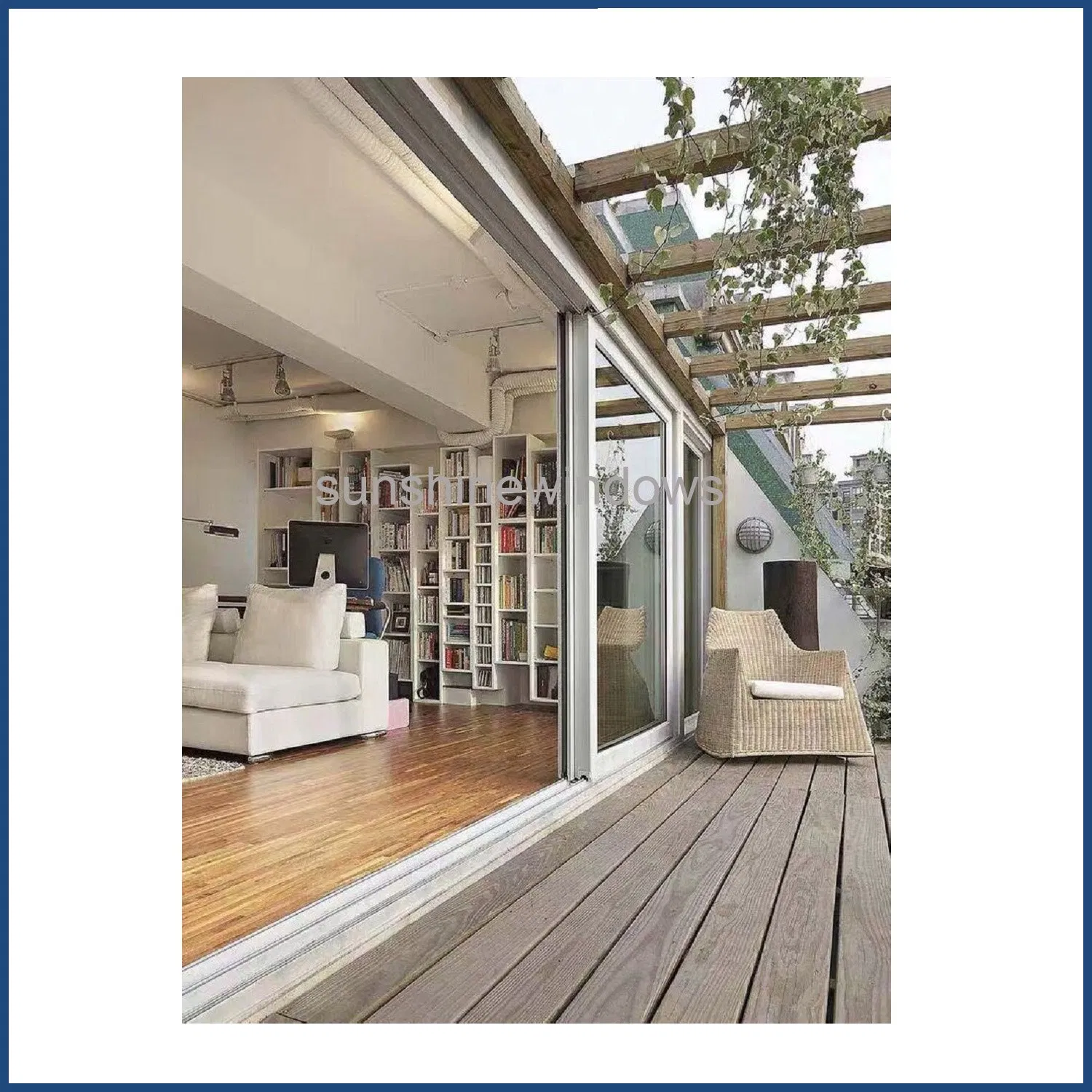 OEM Plastic Profile Frame Glass Sliding Door