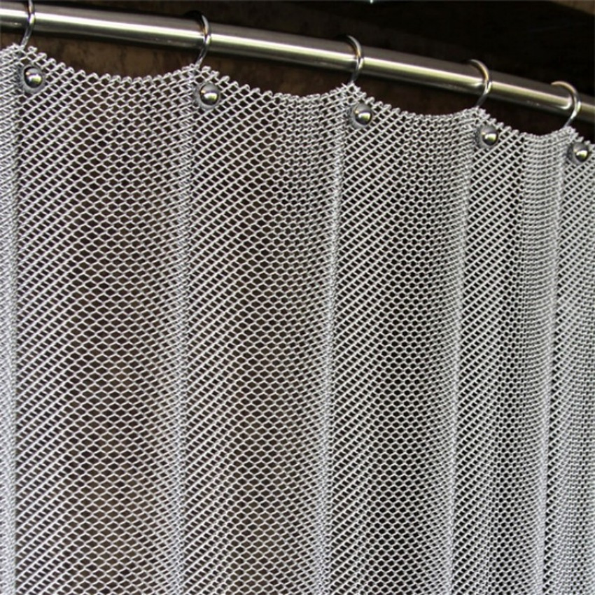 Stainless Steel Fireplace Curtain Mesh High-Temp Resistant Custom Patterns Flexible