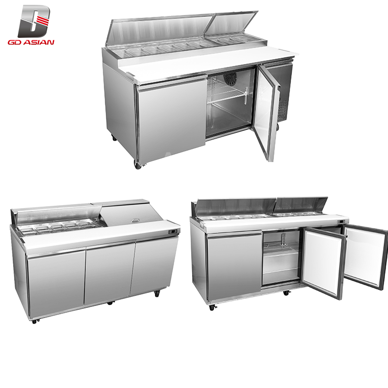 Hinge Glass Door 115V Two Section Reach in Refrigerator Freezer