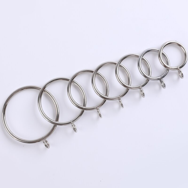 Matt Silver Brushed Nickel Drapery Rings for Curtain
