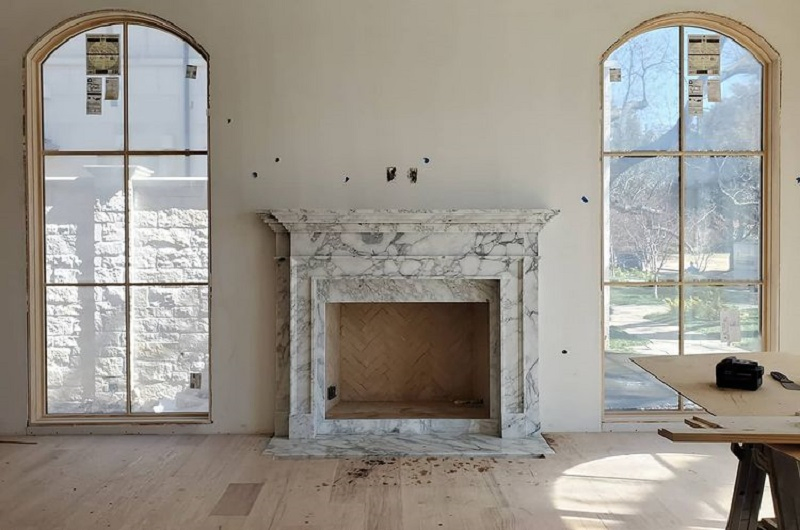 White Marble Fireplace Mantels for Room