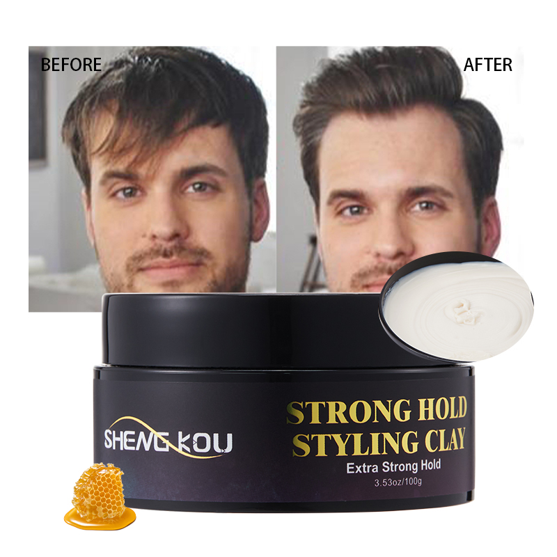 OEM/ODM Firm Hold Men Hair Wax Long Lasting Styling Paste No Shine Hair Mud 100g Matte Clay