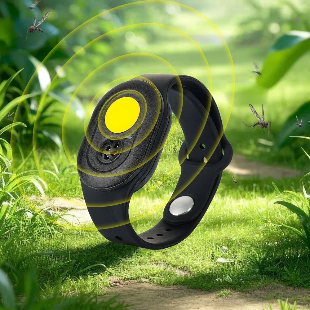 Insect Mosquito Repellent Wristbands Yellow Light and Ultrasonic Mosquito Dispeller