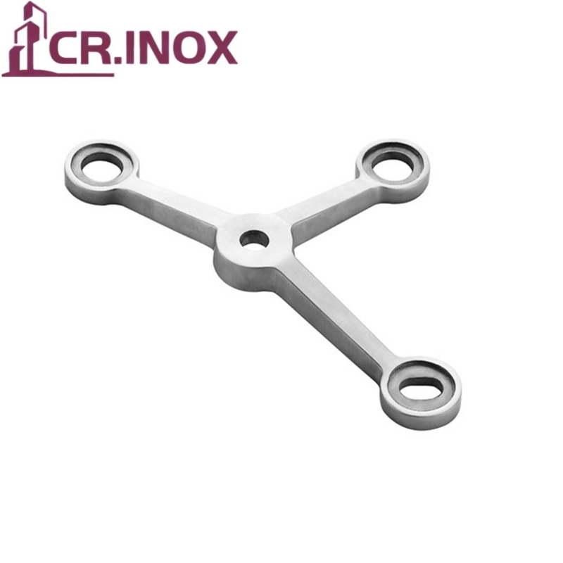 304 316 Stainless Steel 3 Armsglass Wall Spider Holder Clamp