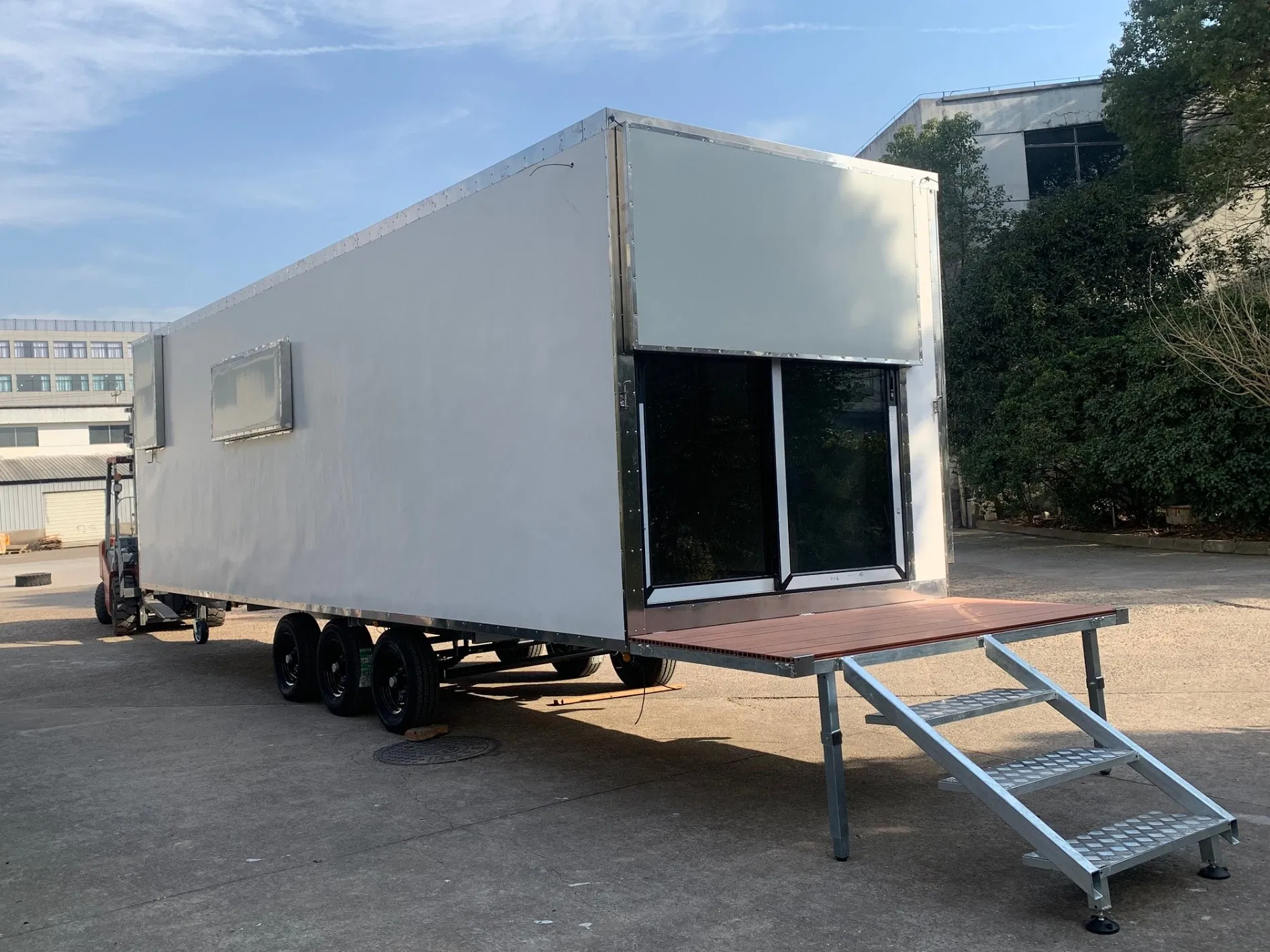 Construction Site Use with Panoramic Windows Mobile Office Trailer