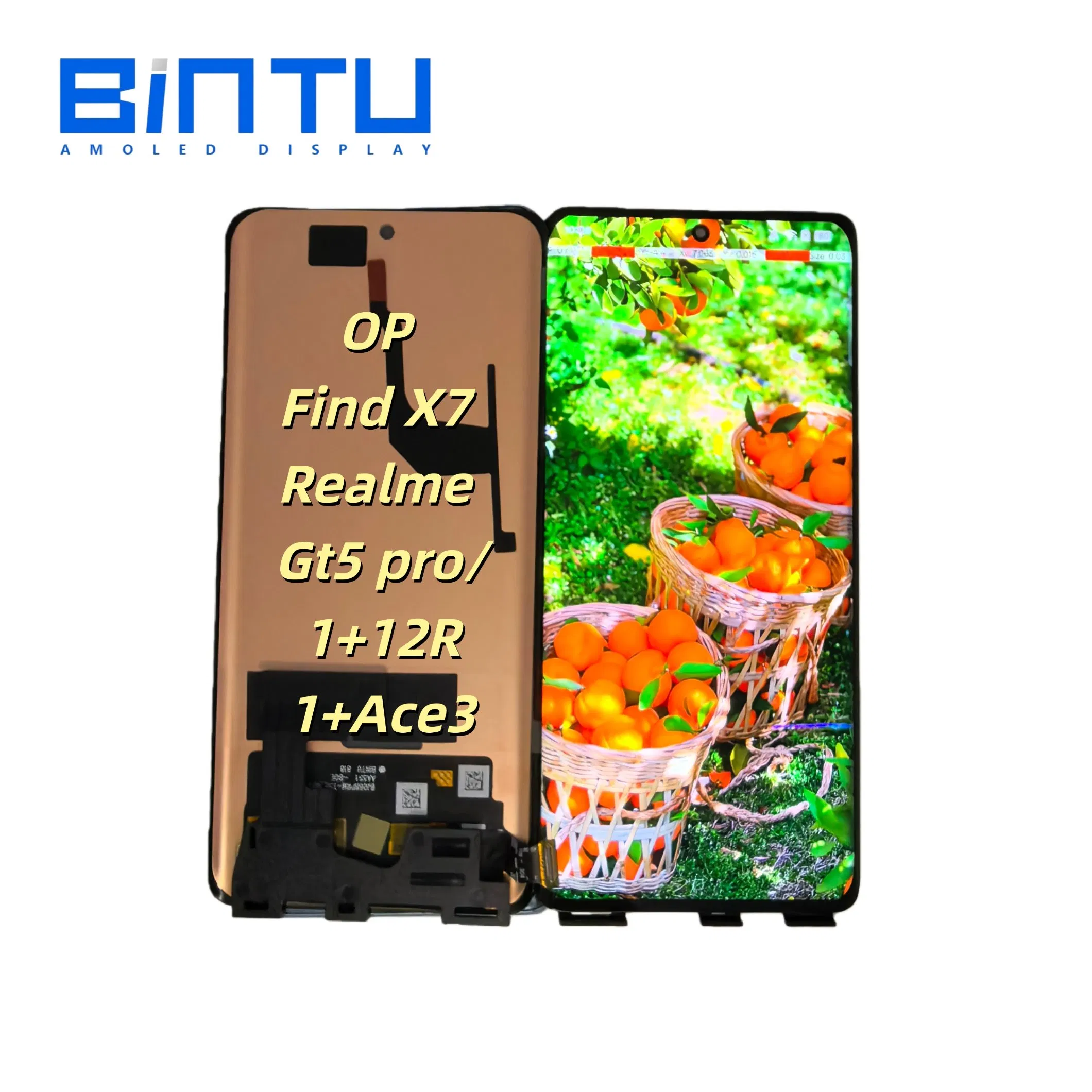 OLED-дисплей Bintu для Oppo Find X7, Realme GT5 Pro, 1+ 12R/Ace3
