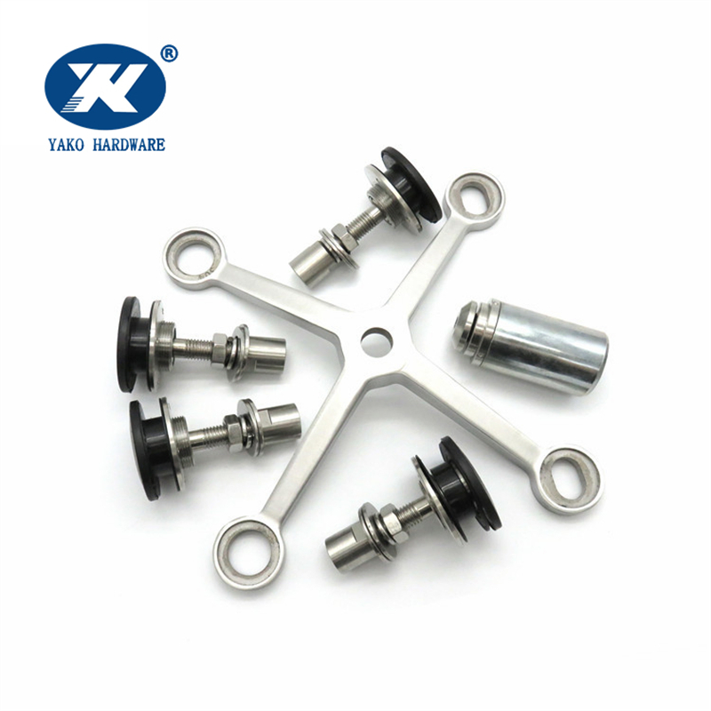 Glass Fittings Buildings Glazing 4 Arm Way Curtain System Wall Spider