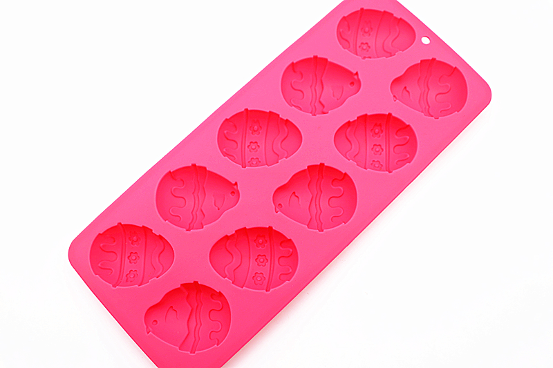10-Cavity Easter Egg Silicone Chocolate Candy Mold