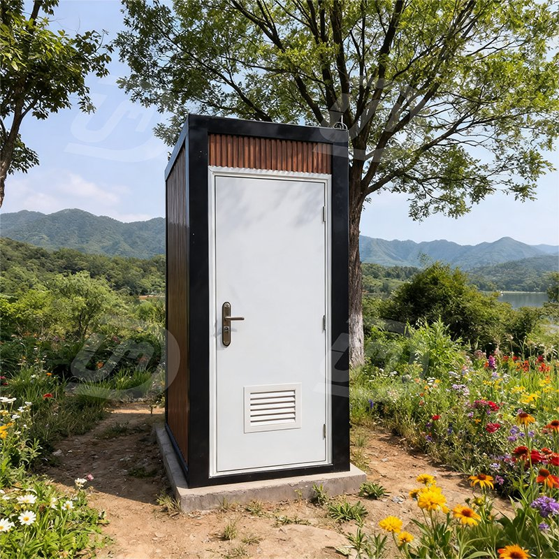 Outdoor Prefabricated Prefab Container Restroom Mobile Public Single Wc Toilet Portable Bathroom