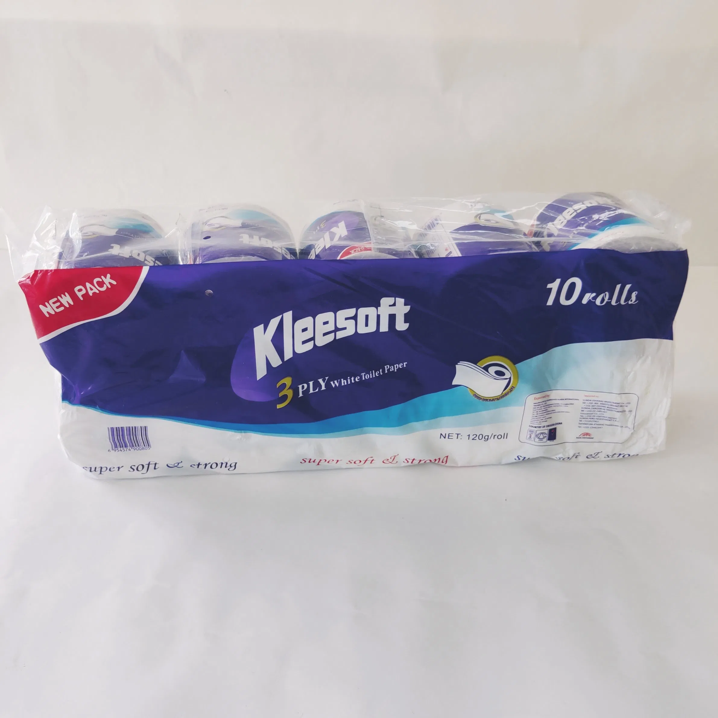 Wholesale High Quality Sanitary Disposable Printed Jumbo Roll Toilet Tissue Paper for Bathroom/Hotel/Home