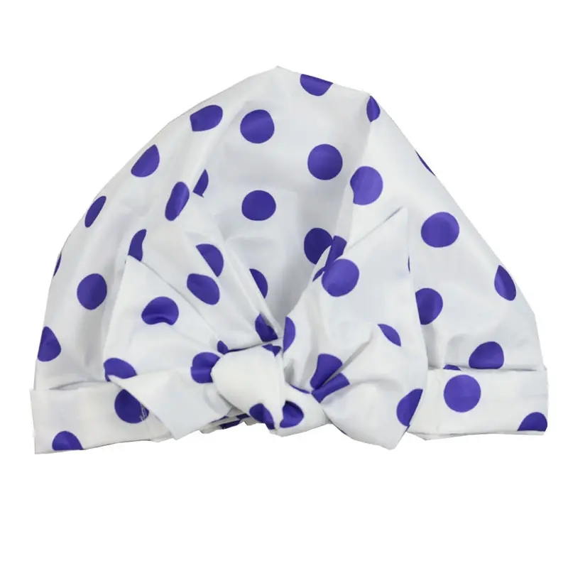Factory Luxury Reusable Womens Long Hair Waterproof Turban Adjustable Bath Shower Caps