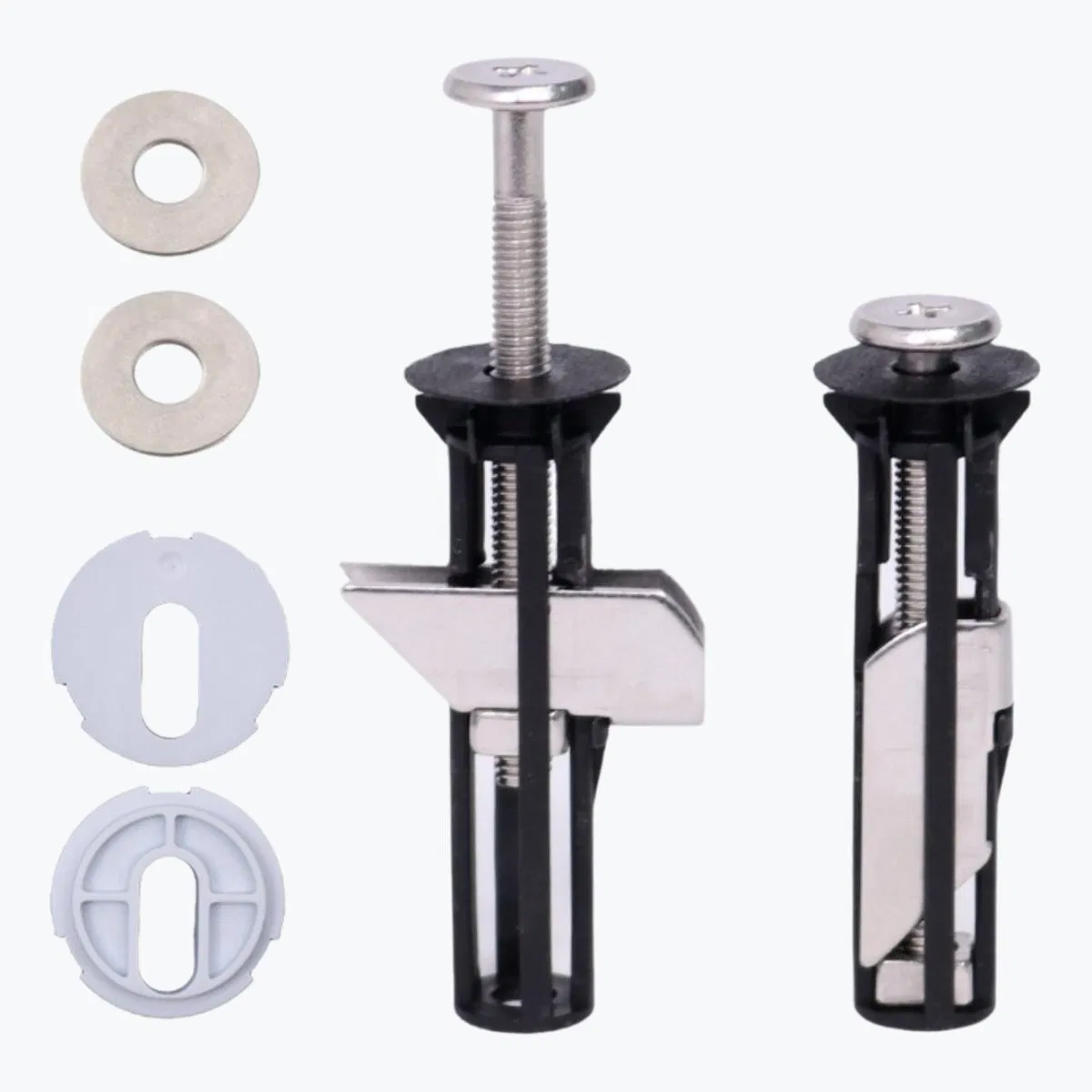 Universal Toilet Seat Screws Replacement Kit Premium Steel Toilet Seat Bolts with Metal Washers for Fixing The Top
