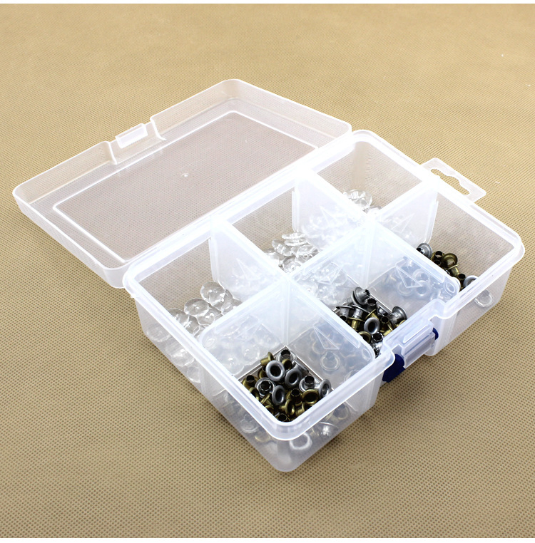 Прозрачный пластиковый органайзер с 6 отделениями и перегородками