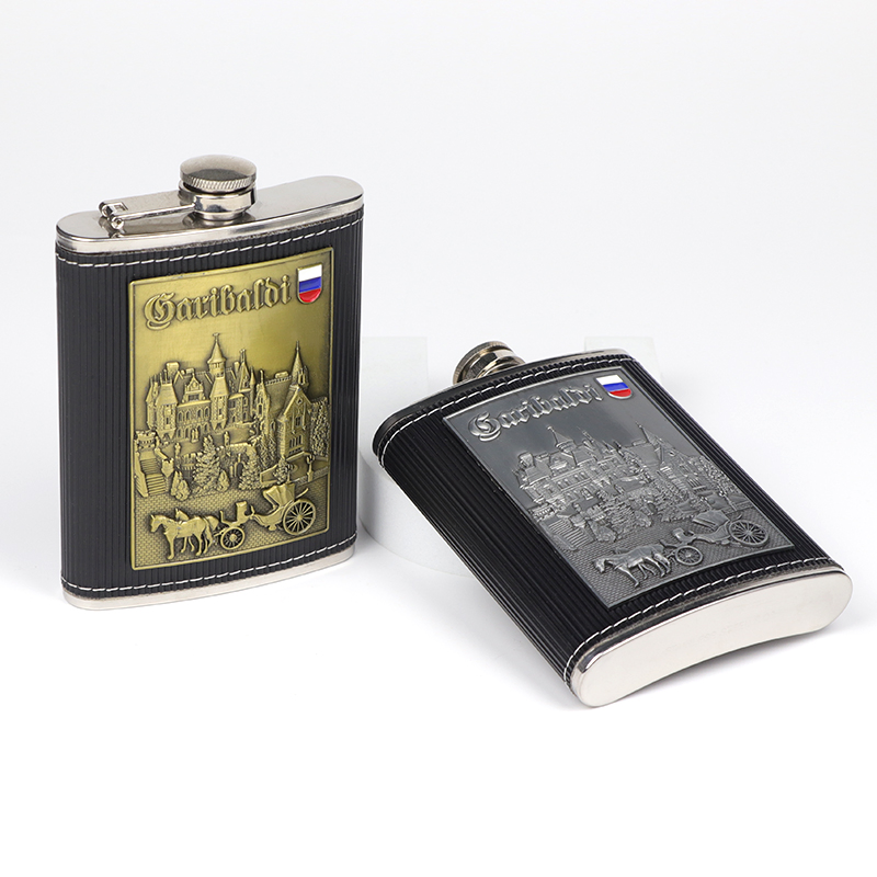 Wholesale Customized Logo Souvenir Metal 6oz 8oz Whiskey Stainless Steel Hip Flask