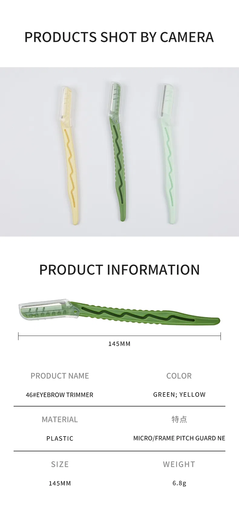 Sustainable Eyebrow Razor with Ergonomic Grip for 2025