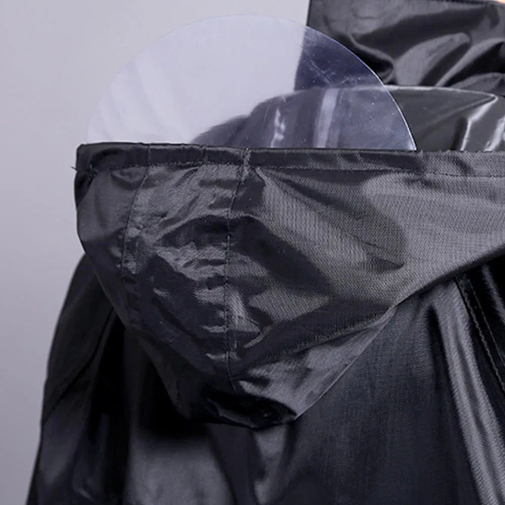 Double Layer Windproof Oxford Rainproof Raincoat with Breathable Mesh Reflective Strip