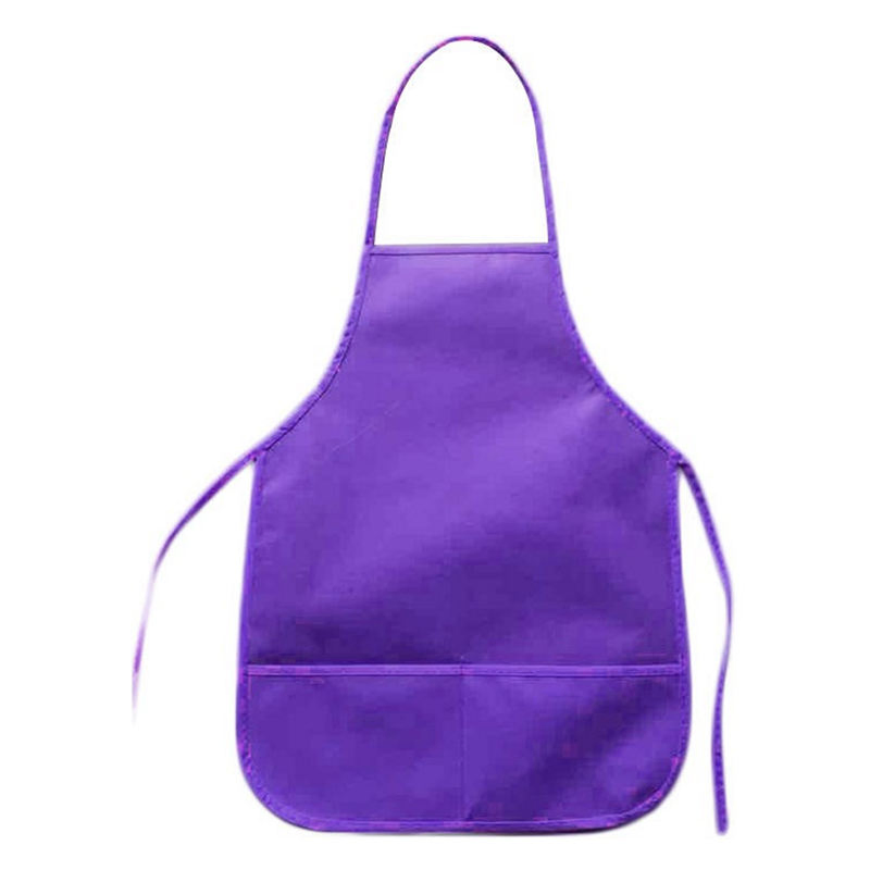 Color Kids Aprons Children Painting Aprons Kids Art Smocks with 2 Roomy Pockets for Kitchen and Classroom