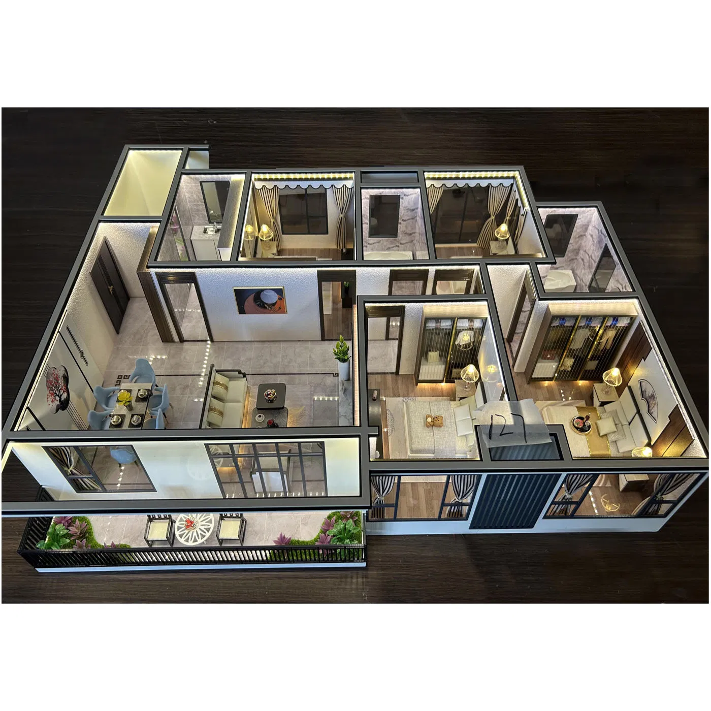 3D High-Quality Interior Furniture Layout Micro Customized Building Model