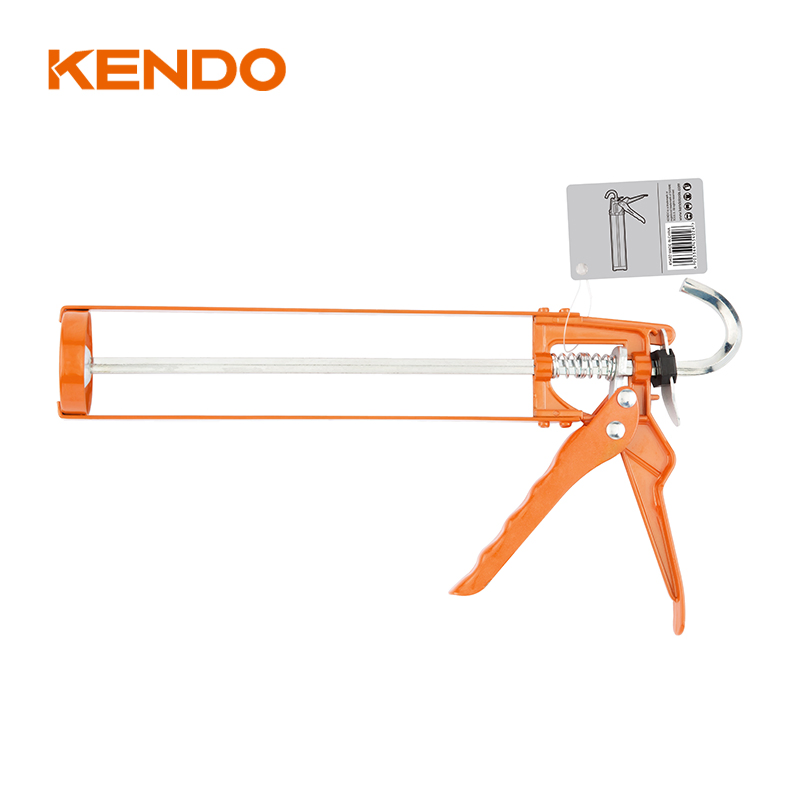 Kendo Skeleton Caulking Gun with Hard Steel Trigger and Swivel Handle for Use with Cartridges up to 300ml